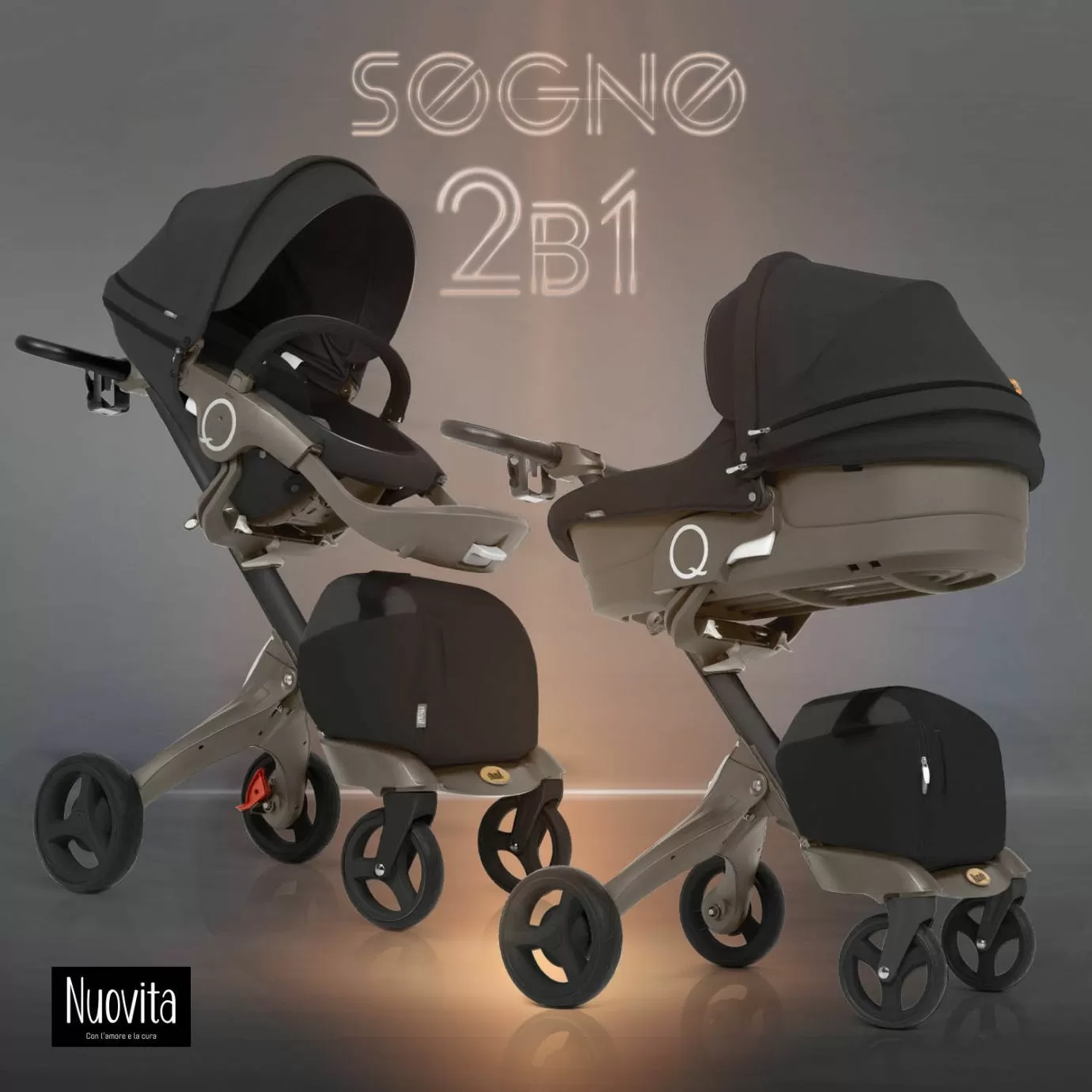 Детская коляска NUOVITA SOGNO черная