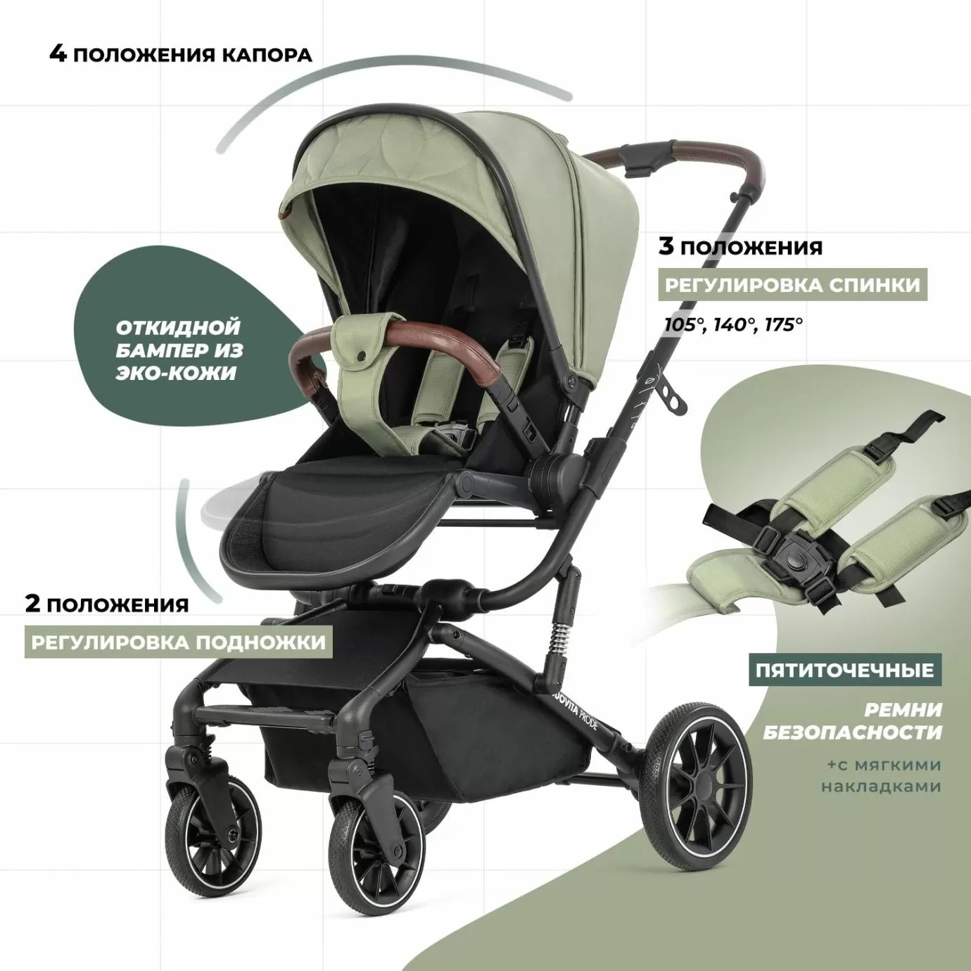 Детская коляска 2 В 1 NUOVITA PRODE