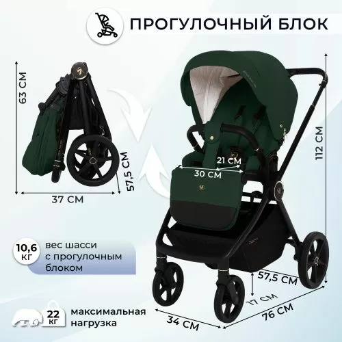 Коляска Sweet Baby Stella Plus Neo Green