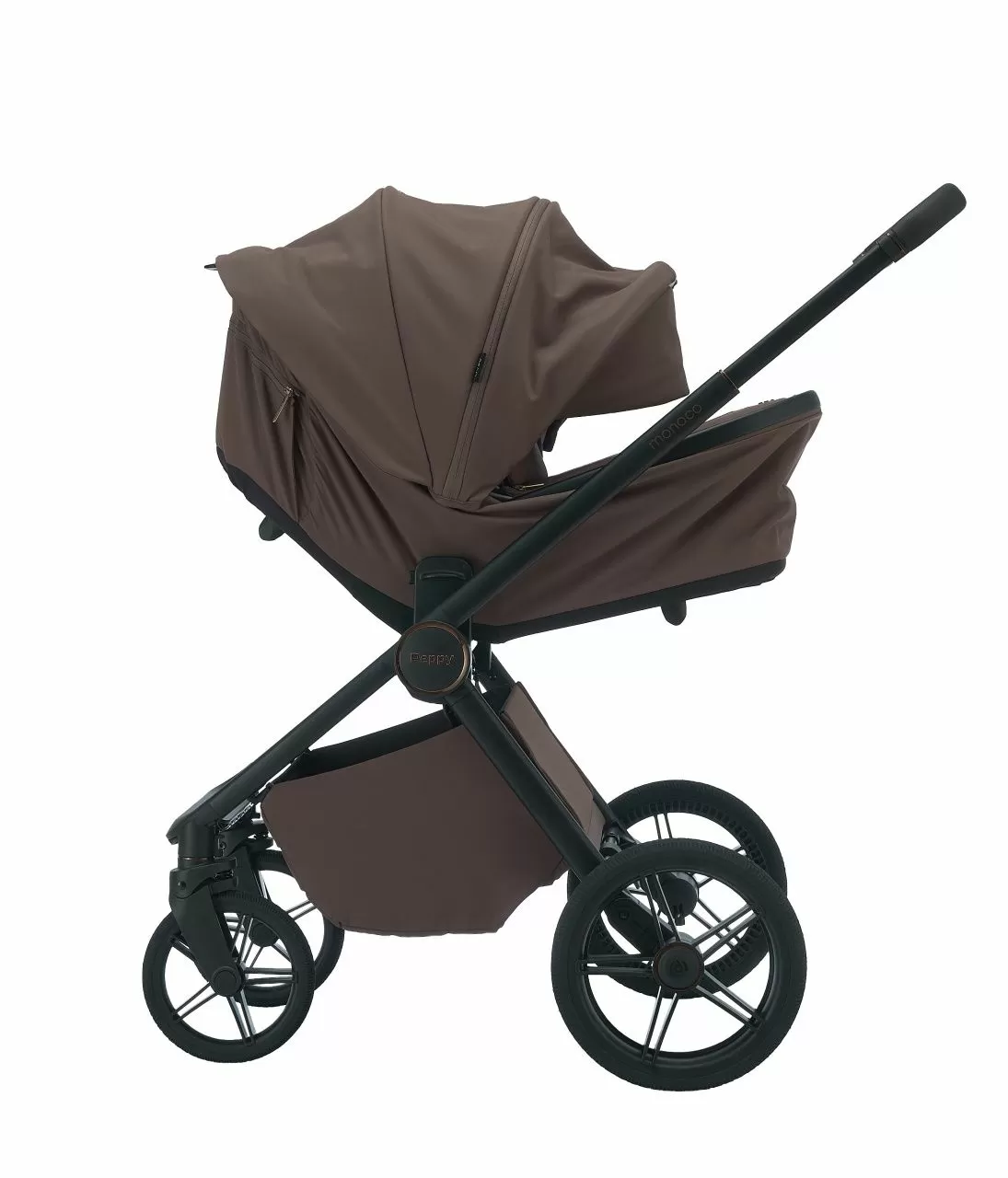 Коляска 2в1 Peppy Monaco Plus Brownie (рама черная)