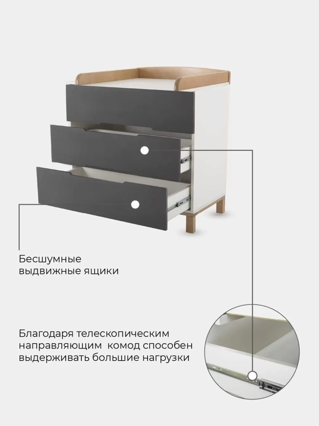 Комод пеленальный Indy (Lilla)