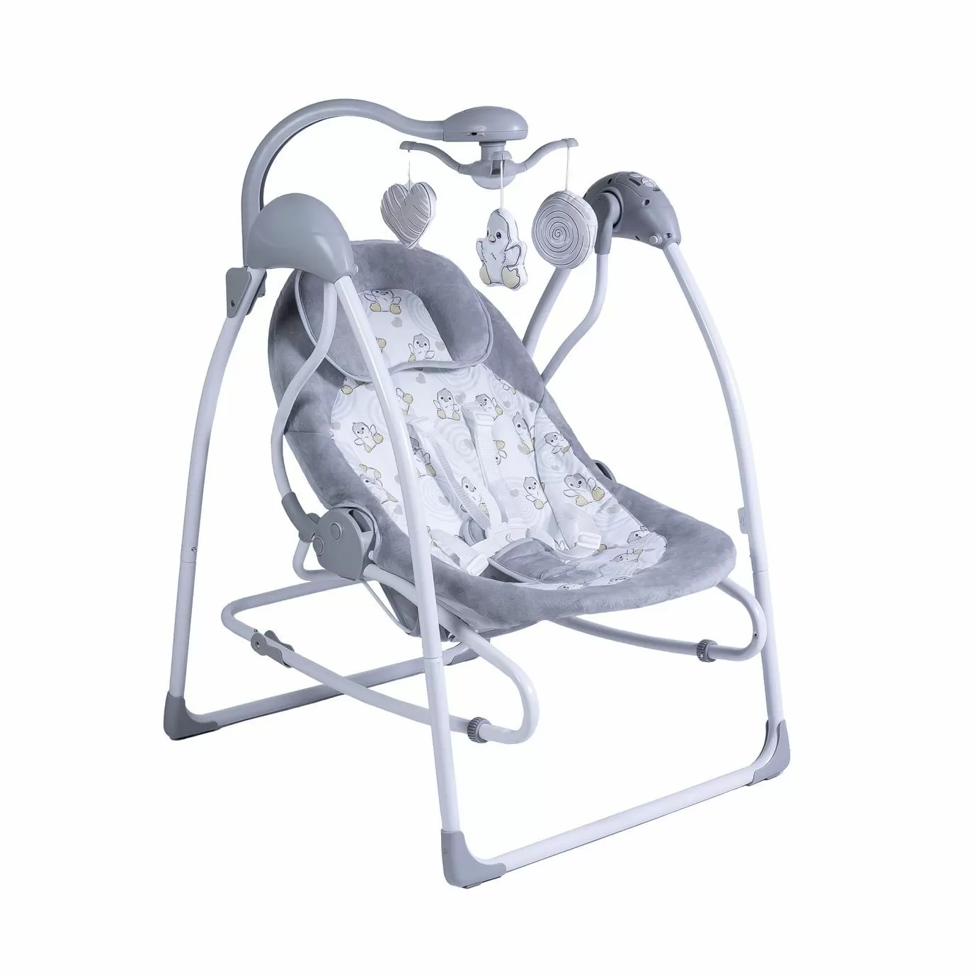 Электрокачели 2в1 Sweet Baby Pure Pinguino Grigio