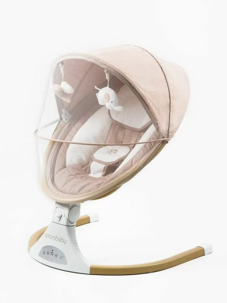 Электронные качели детские AMAROBABY ERGO SWING, бежевый
