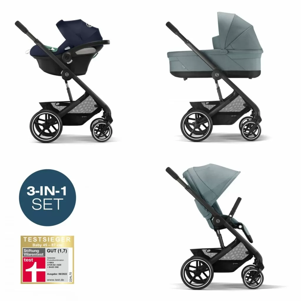 Коляска 3 в 1 Cybex Balios S Lux New 2023 шасси Black