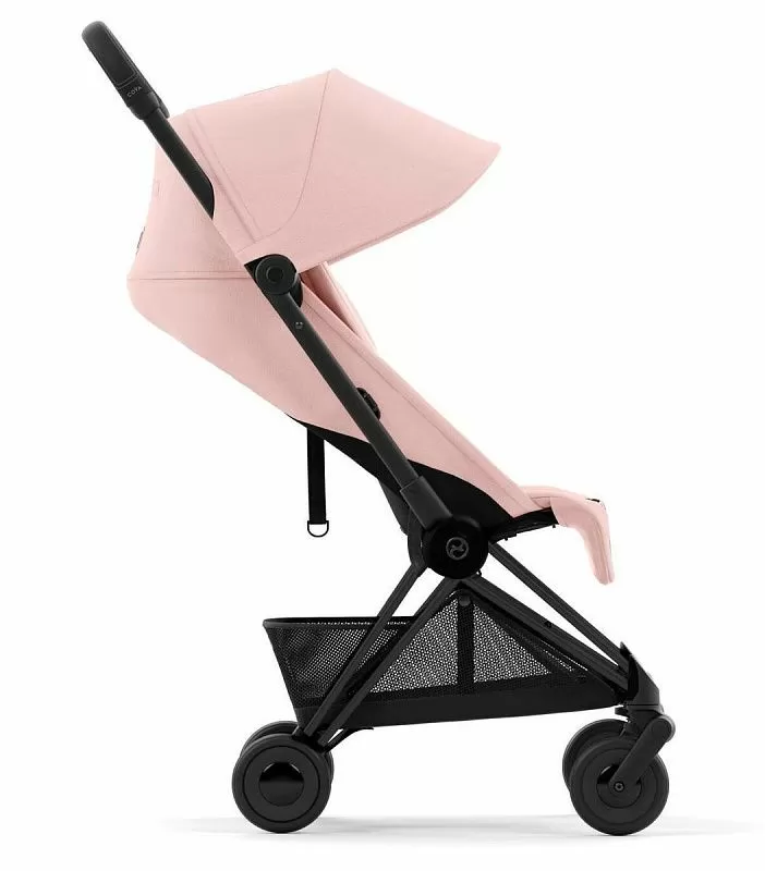 Cybex Coya Matt Black Peach Pink с дождевиком