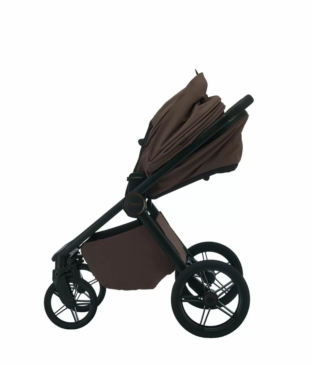 Коляска 2в1 Peppy Monaco Plus Brownie (рама черная)