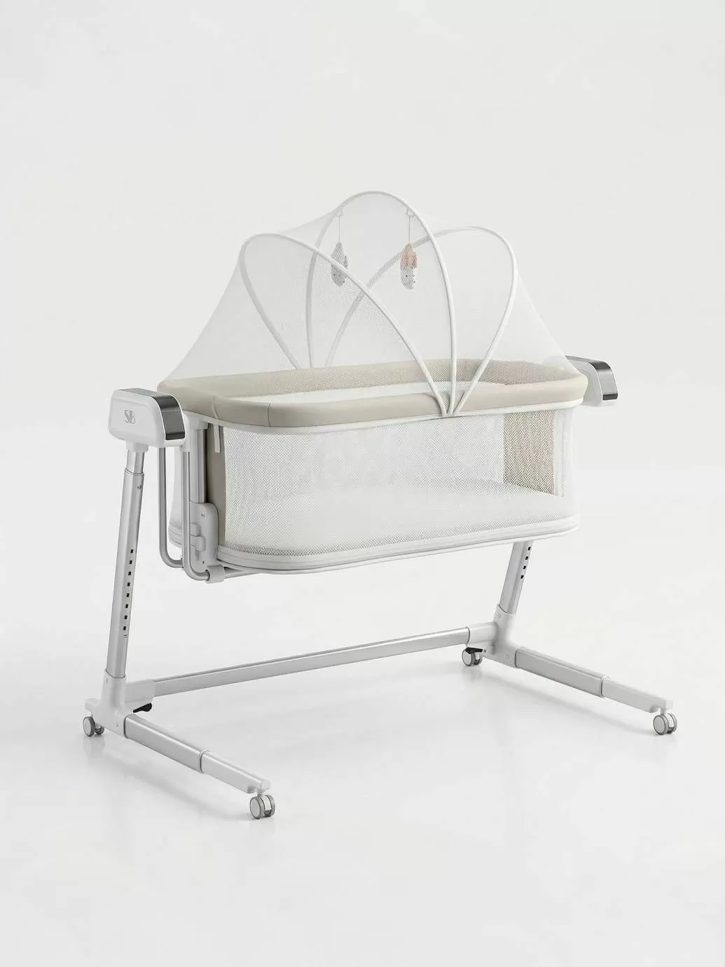Колыбель приставная Sweet Baby Comfort белая/ бежевая