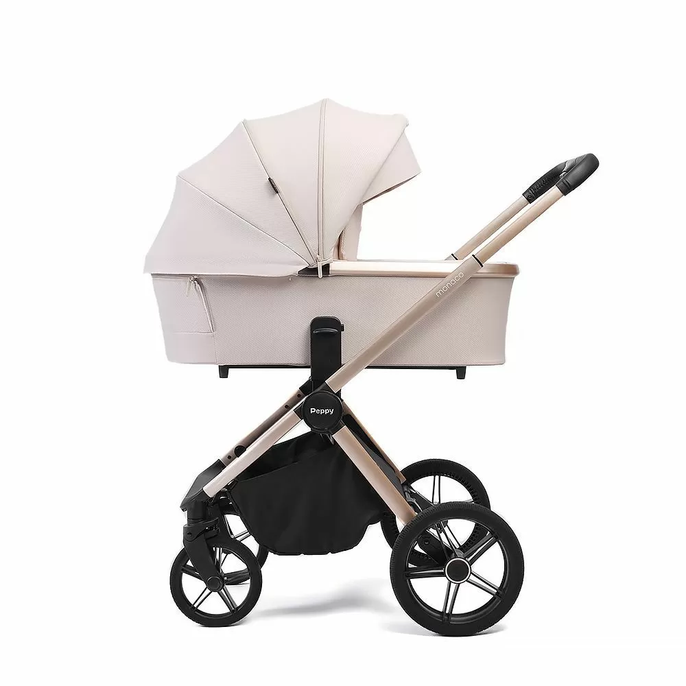 Коляска детская Peppy Monaco рама бежевая