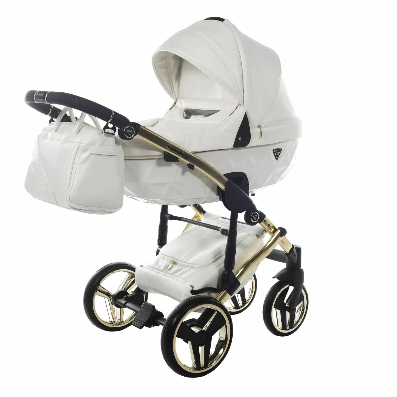 Коляска Junama Diamond Individual V3 white/gold