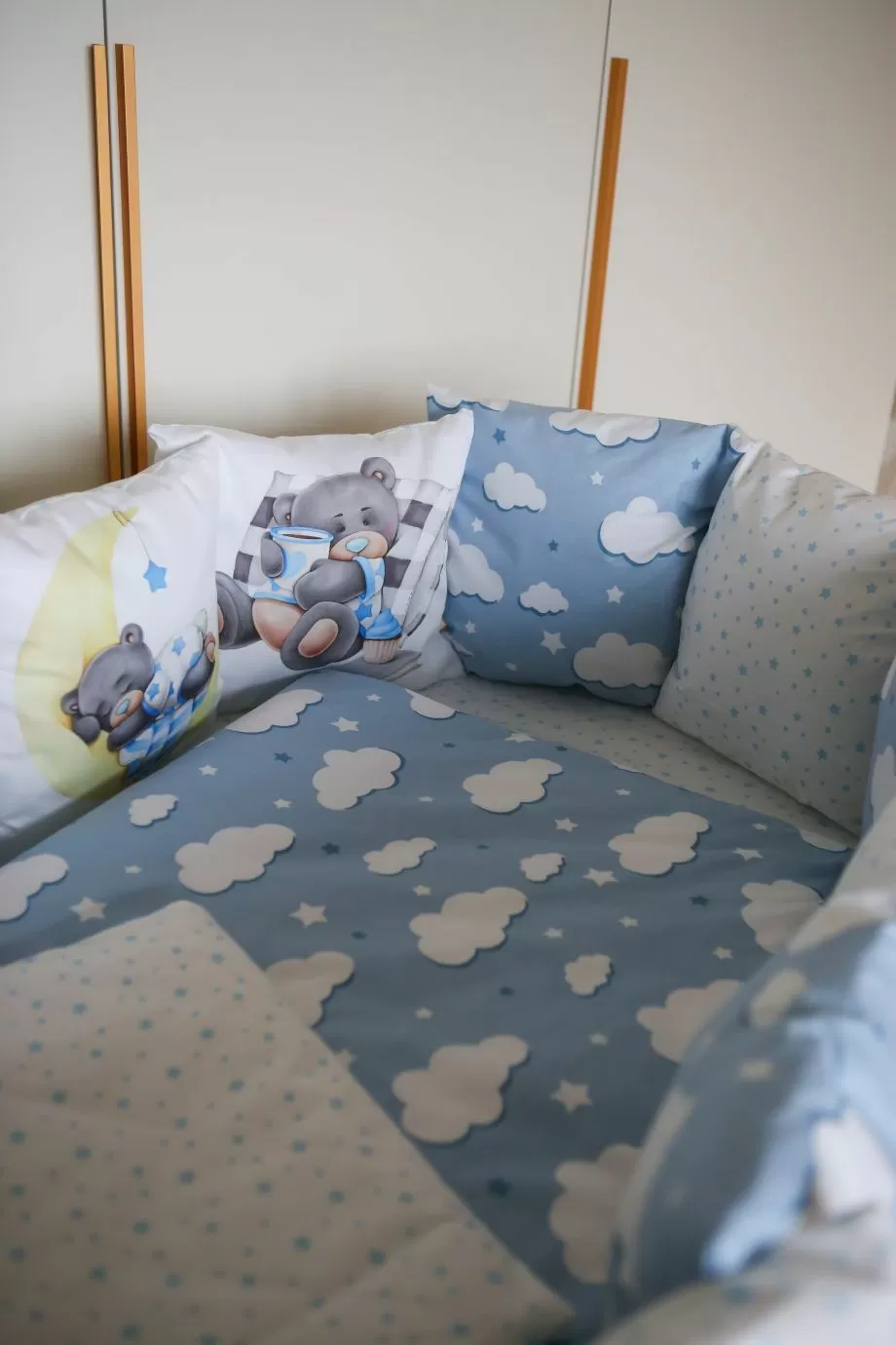 Комплект 17 предметов "малыш на луне голубой"