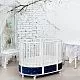 Круглая кроватка EVA «VIP», декор бархат