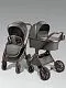 Коляска детская из экокожи 2в1 Motus Premium Ecco Exclusive, серый