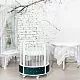Круглая кроватка EVA «VIP», декор бархат