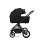 Коляска 2в1 Peppy Soho Black (рама шоколад)