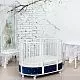 Круглая кроватка EVA «VIP», декор бархат