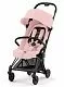 Cybex Coya Matt Black Peach Pink с дождевиком