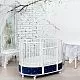 Круглая кроватка EVA «VIP», декор бархат