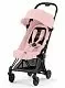 Cybex Coya Matt Black Peach Pink с дождевиком