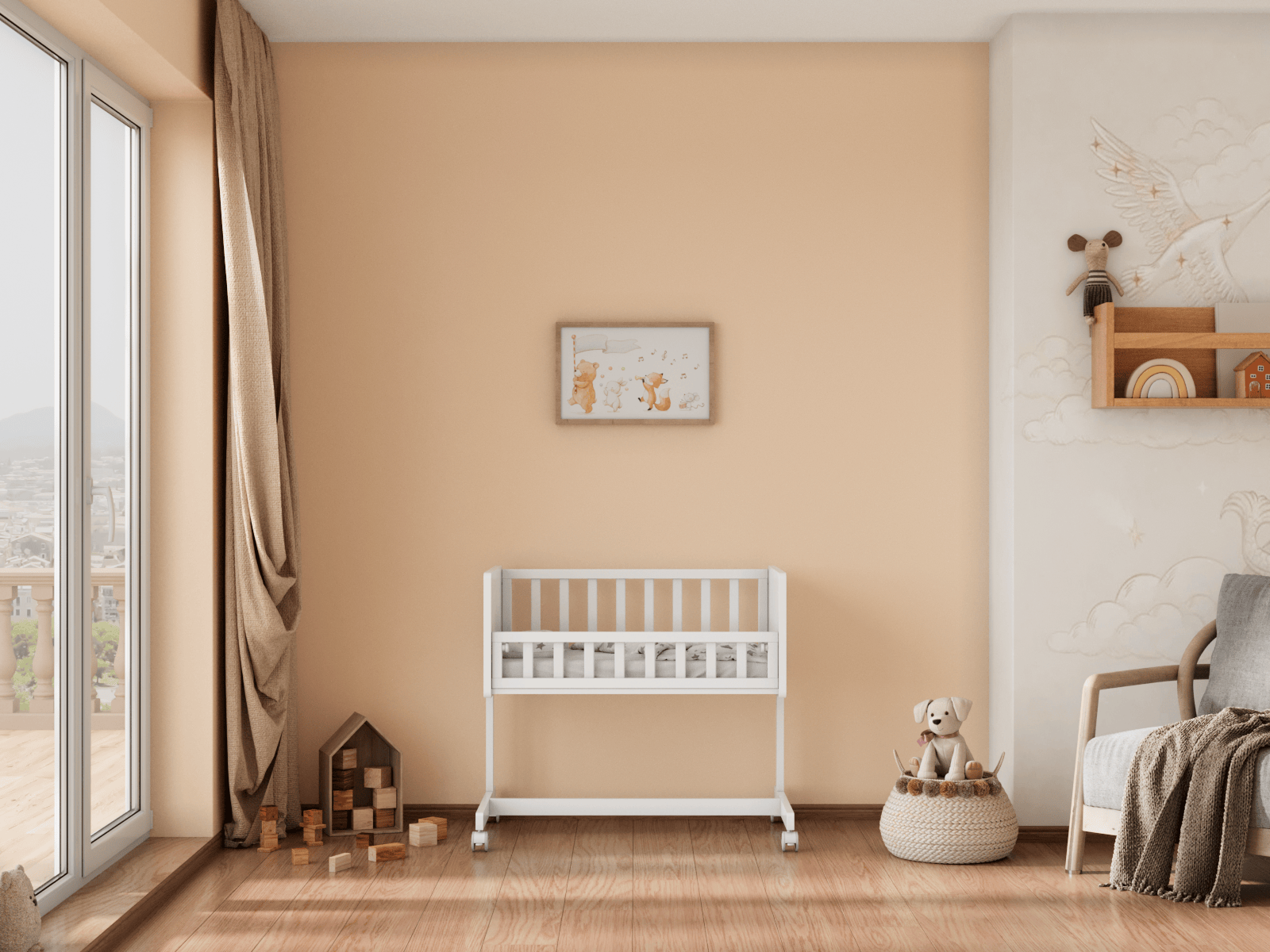 Детская колыбель с матрасом LITTLE MOON