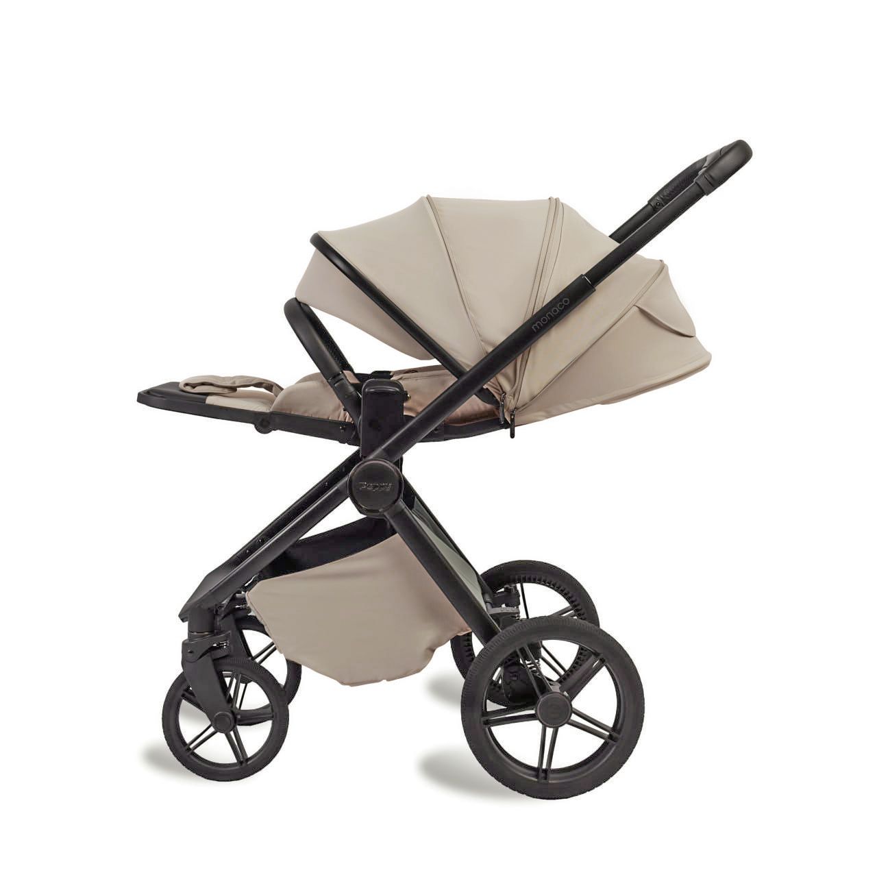 Коляска 2в1 Peppy Monaco Plus Sandstone (рама черная)