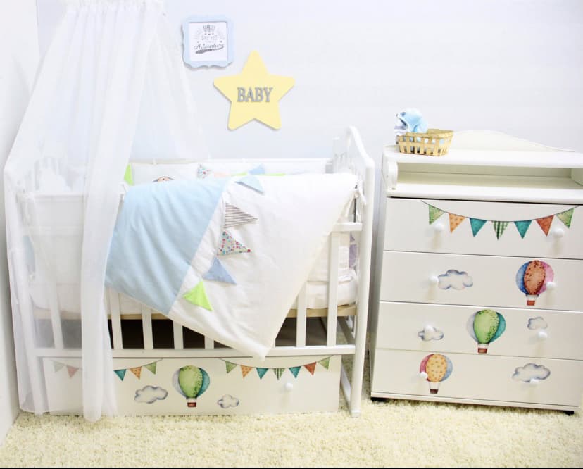 Комплект в детскую кроватку Воздушные шары