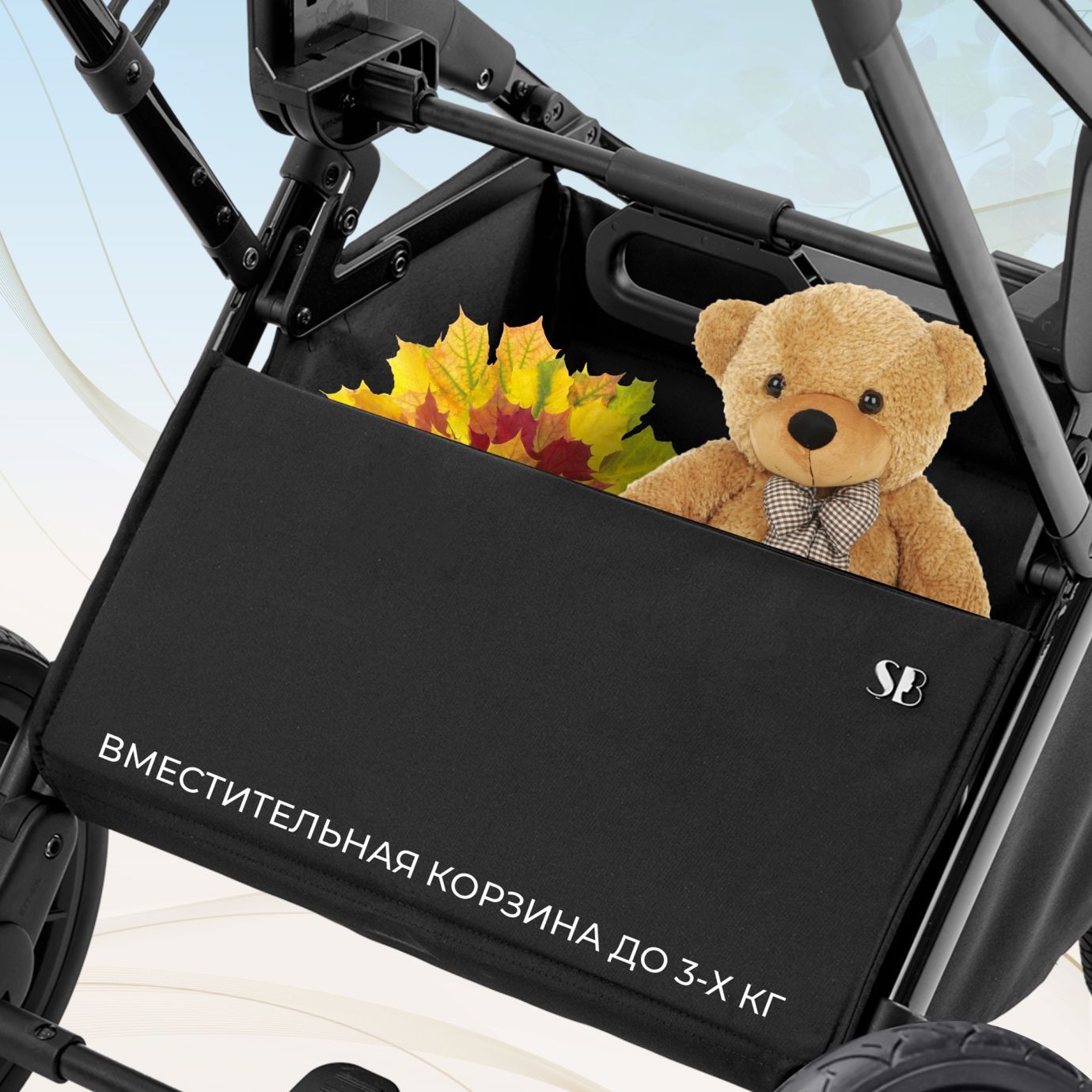 Коляска Sweet Baby Ricci Grey (надувные колеса)