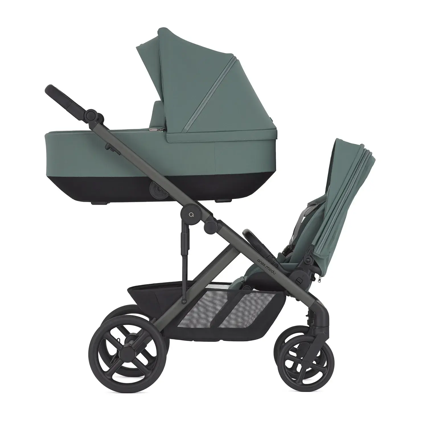 Коляска для двойни 2 в 1 Anex Modu Greeny