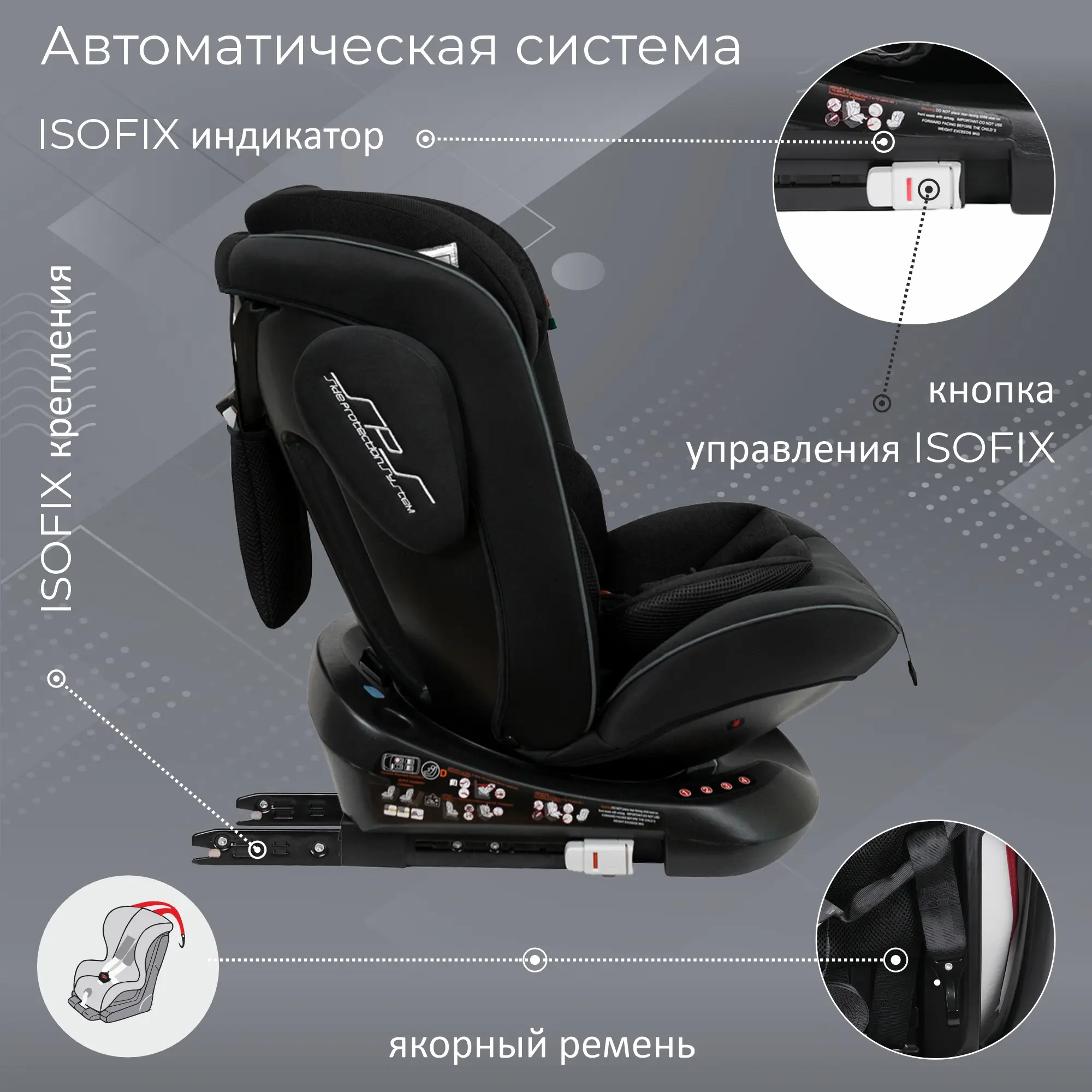 Автокресло группа (0-36) Crosstour 360 SPS Isofix Black в интернет-магазине  Оксмаркет. Автокресло группа (0-36) Crosstour 360 SPS Isofix Black:  описание, отзывы, характеристики и фотографии.