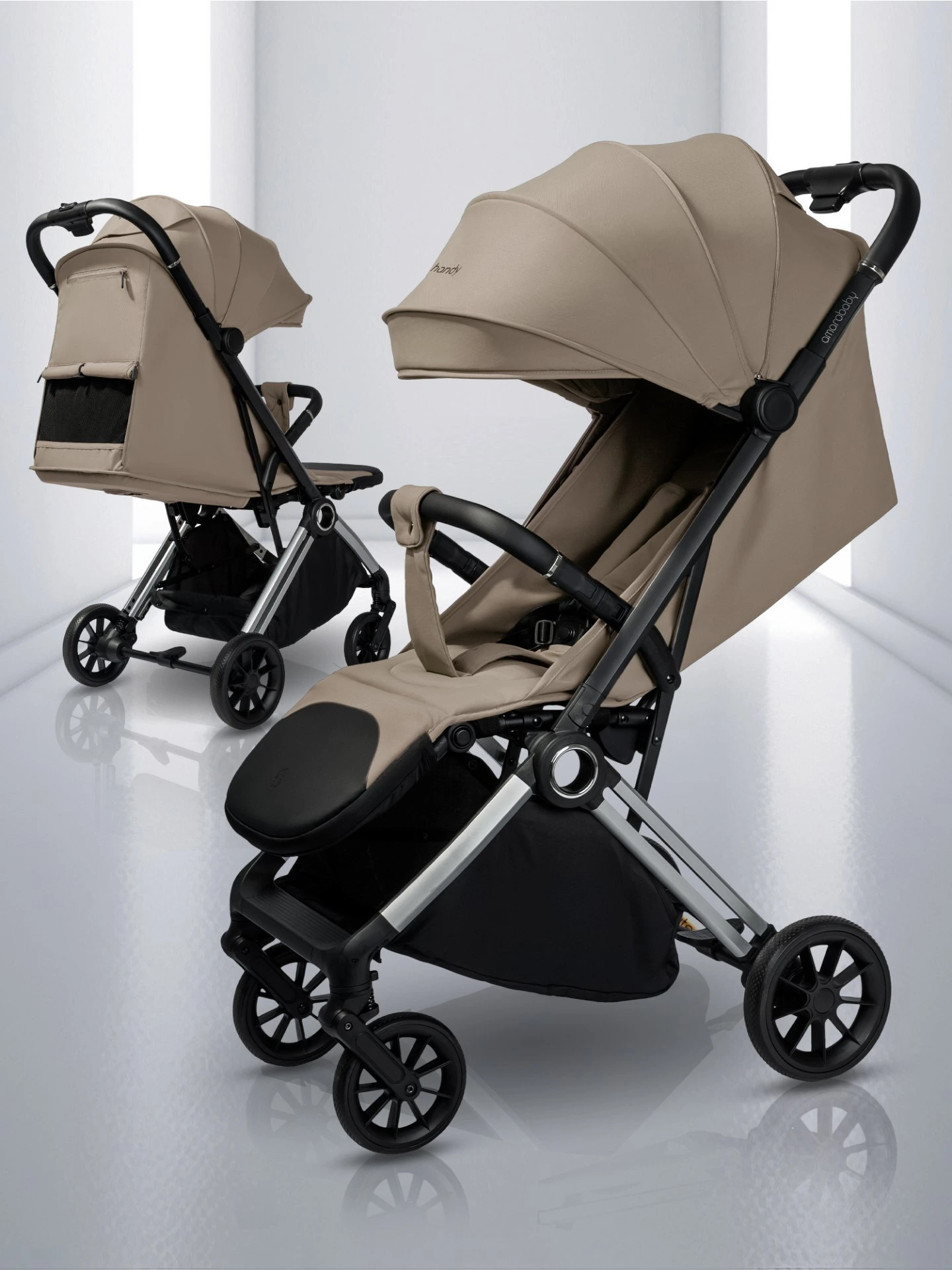 Прогулочная коляска Handy, бежевый/серебряный