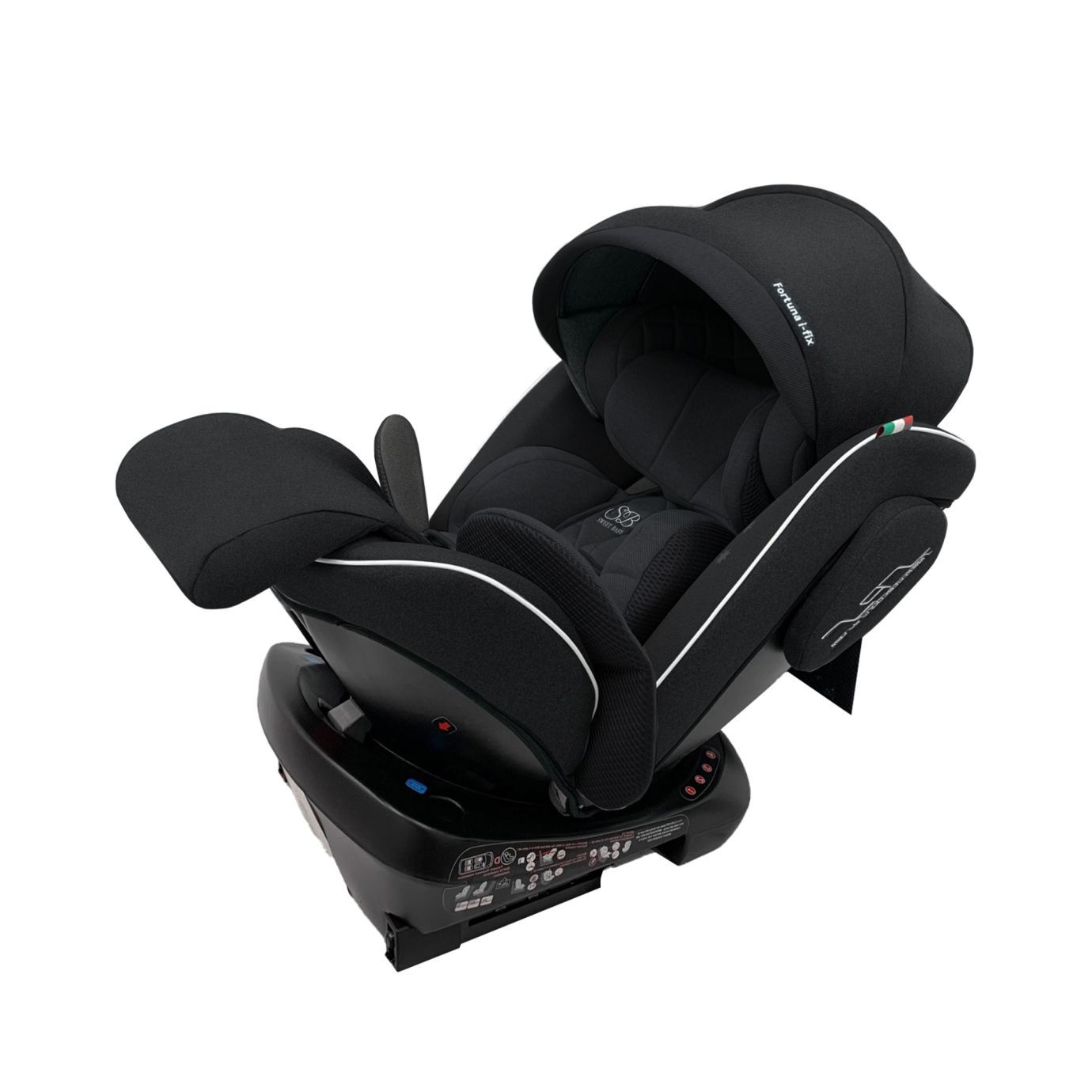 Автокресло группа 0123 (0-36) Fortuna 360 SPS Isofix Black