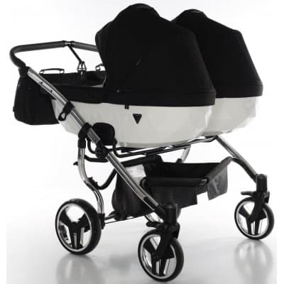 Коляска для двойни JUNAMA Diamond Special (black&white) DUO