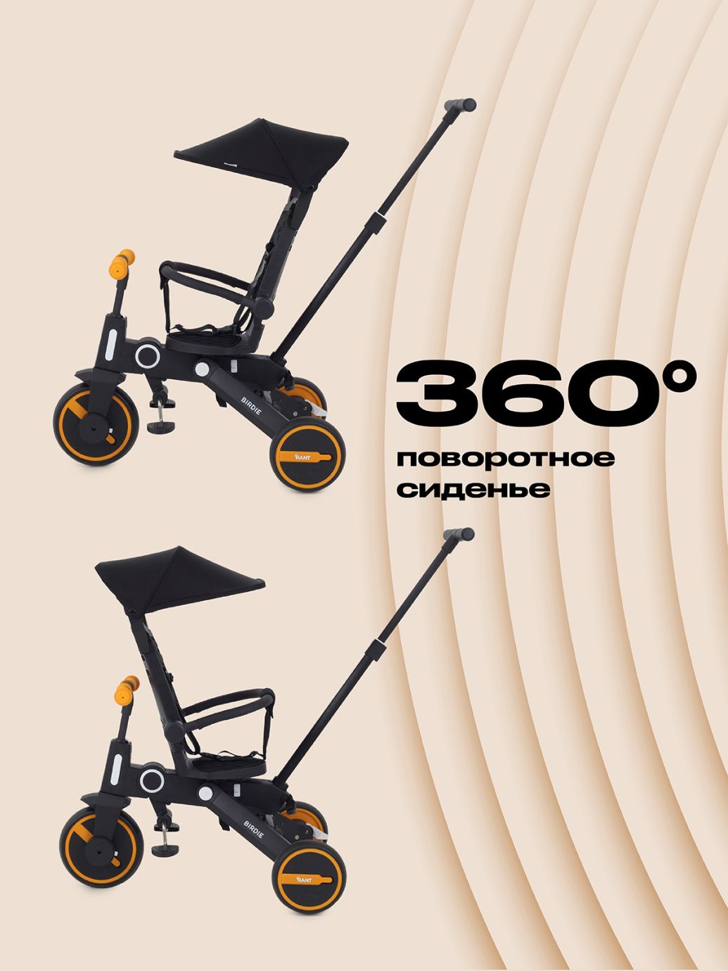 Велосипед трехколесный Rant Birdie GRAPHITE
