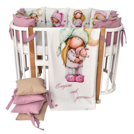 Комплект в кроватку 6 предметов миланья