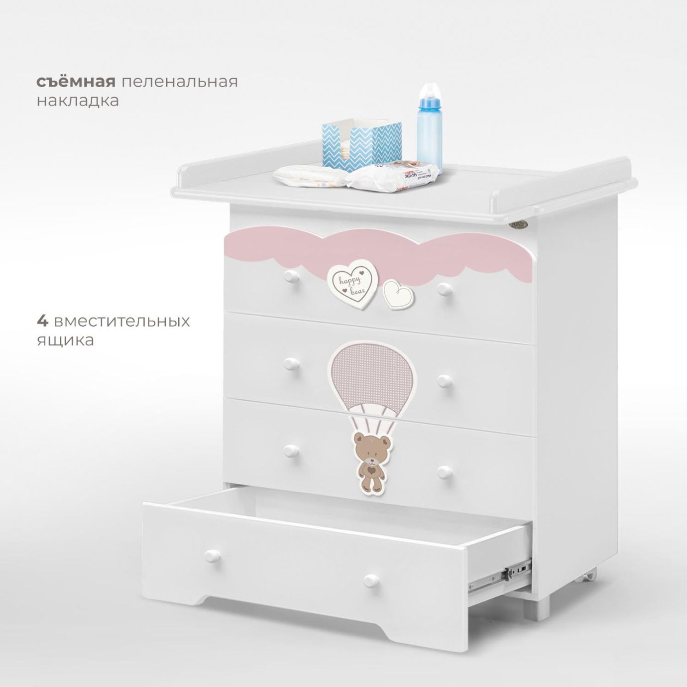 Комод пеленальный NUOVITA STANZIONE CUTE BEAR