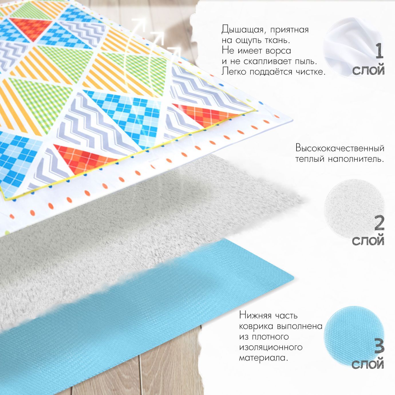 Развивающий коврик NUOVITA PICCOBINE CAMPO, горы