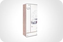 Шкаф Q-bix 31 МЕРСЕДЕС белый/дерево