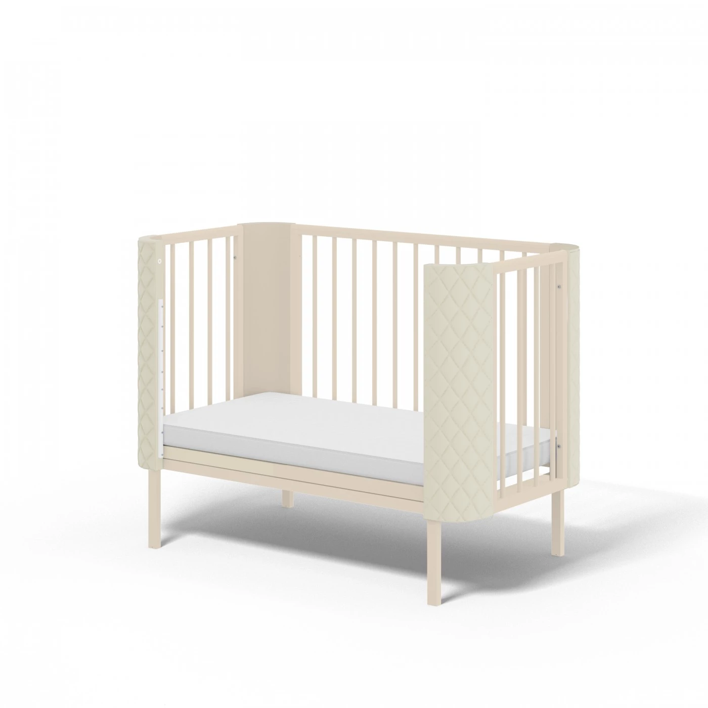 Кроватка Млада "Премиум" эко кожа с маятником