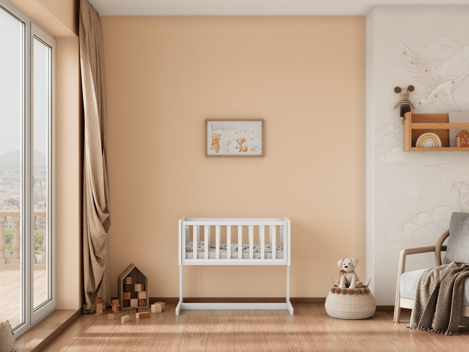 Детская колыбель с матрасом LITTLE MOON