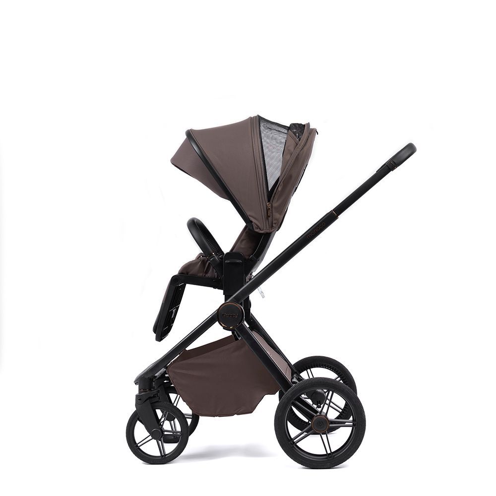 Коляска 2в1 Peppy Monaco Plus Brownie (рама черная)