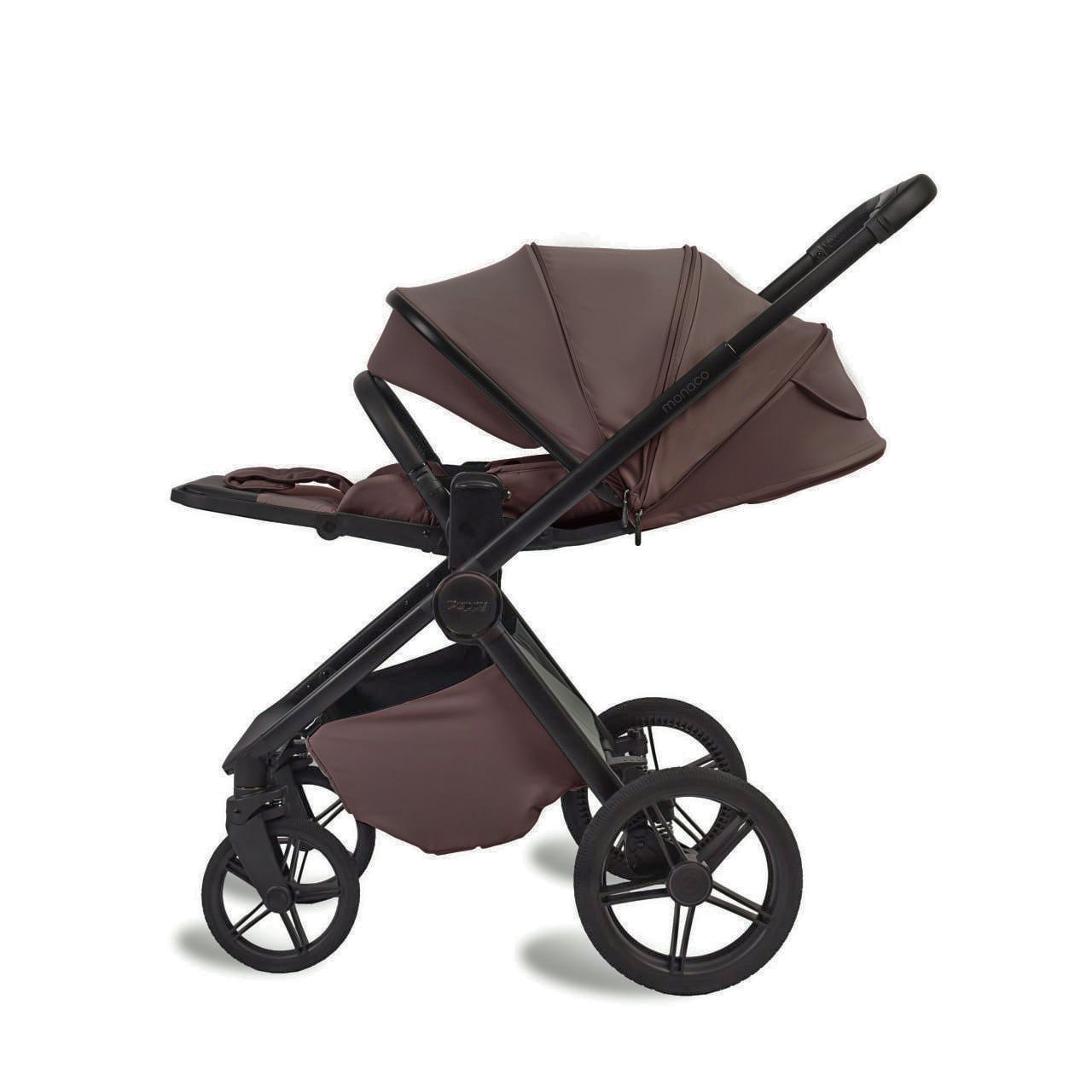 Коляска 2в1 Peppy Monaco Plus Brownie (рама черная)