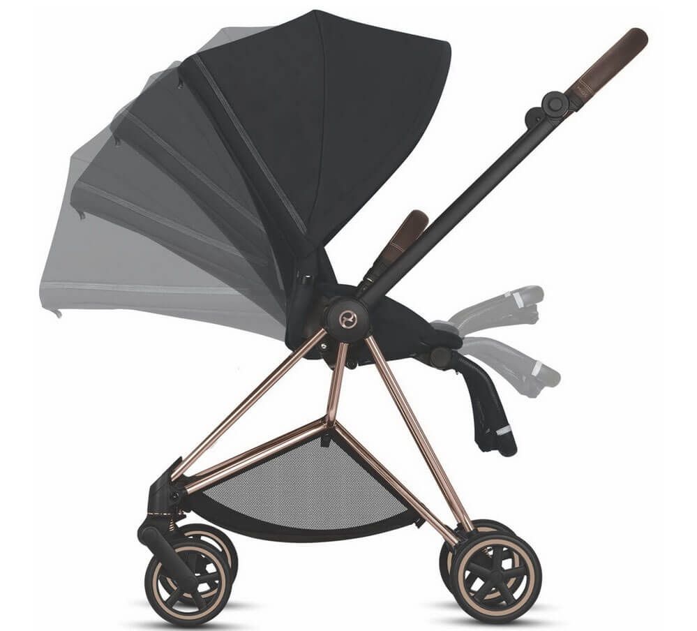 Cybex Mios III Прогулочная коляска, шасси Rose Gold, Sepia Black