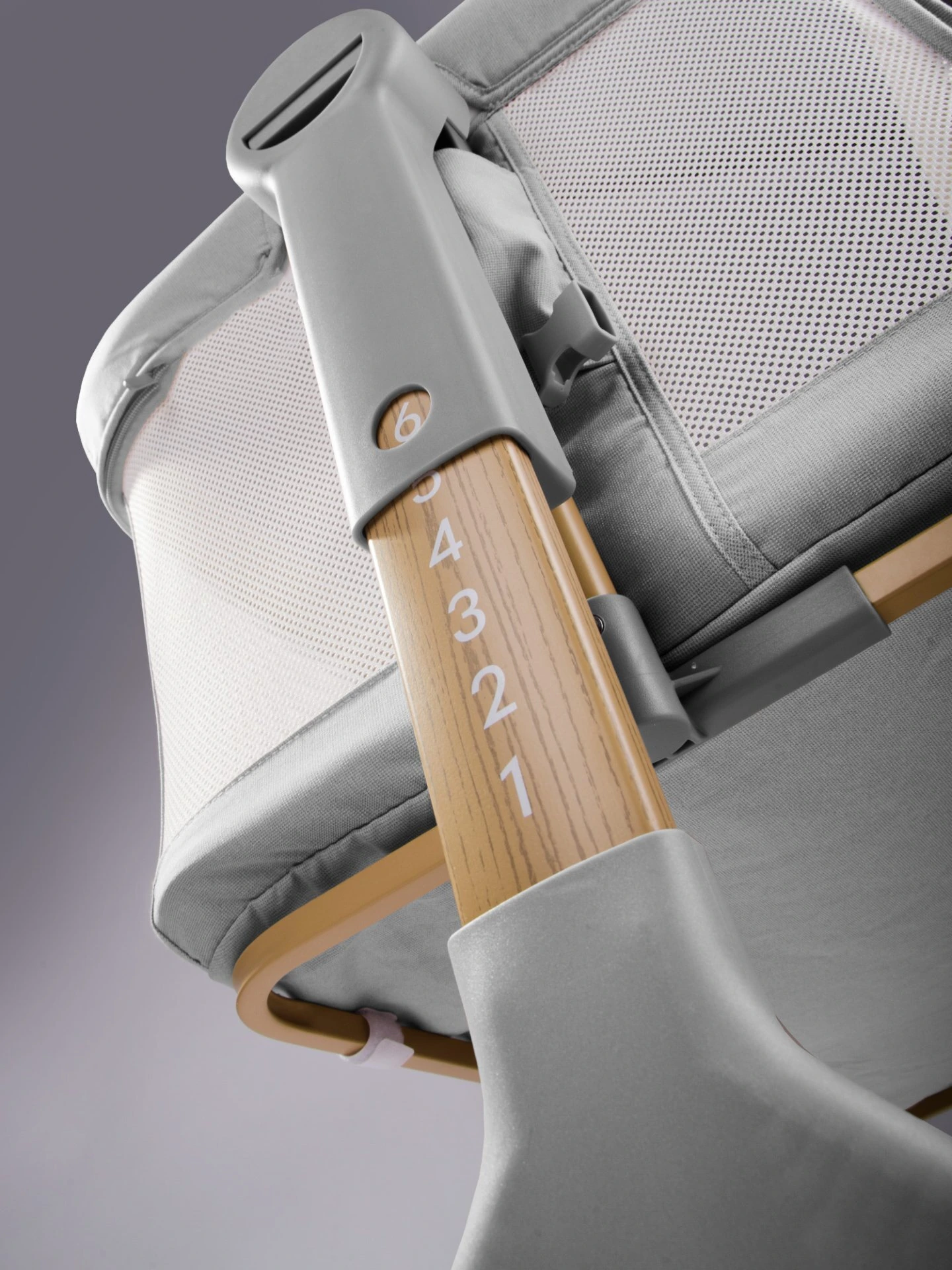 Приставная люлька механическая Care, светло-серый