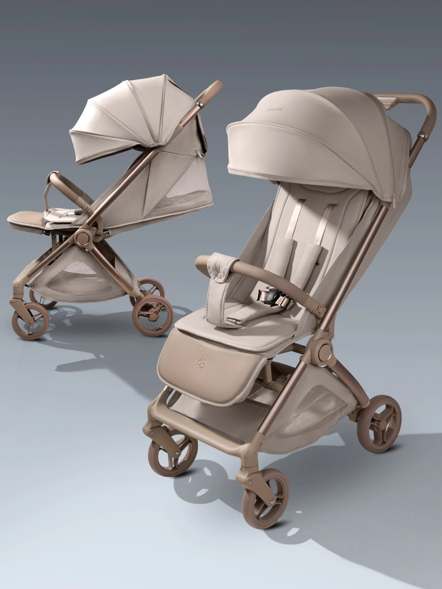 Коляска прогулочная Amarobaby, Jaunt, бежевый