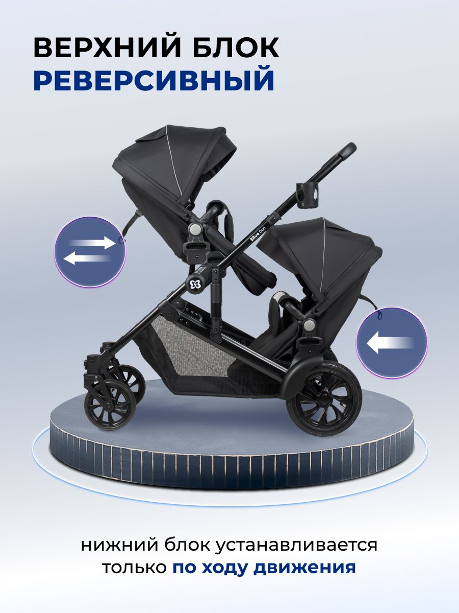 Коляска трансформер для двойни Silva Duo