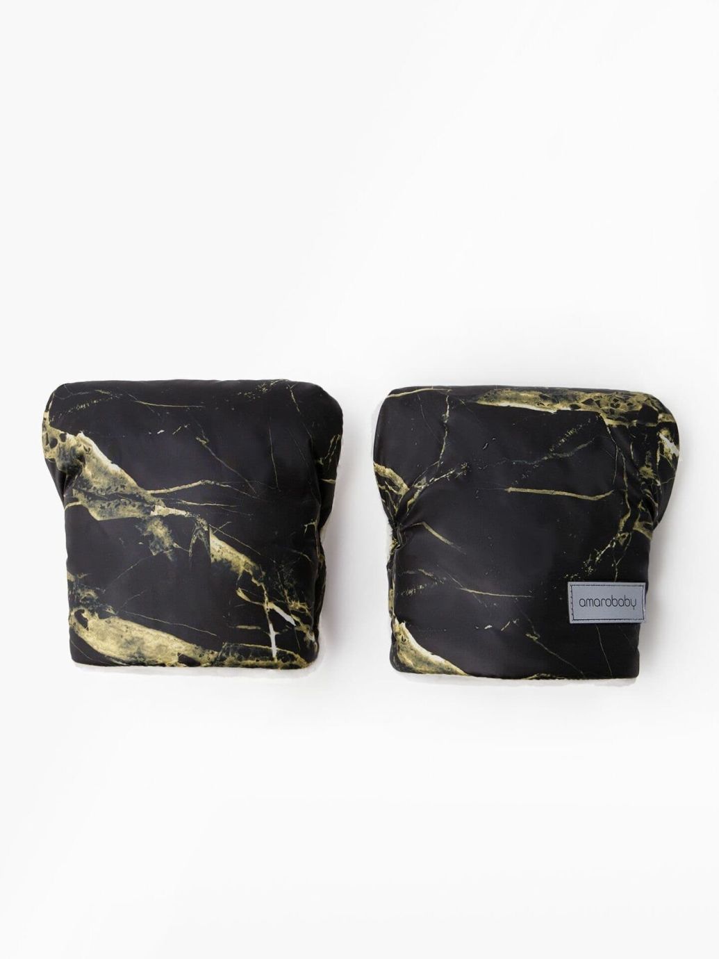 Муфты на ручку коляски черный мрамор