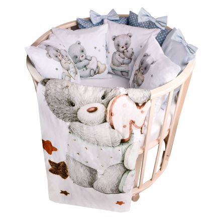 Комплект в кроватку 6 предметов люблю маму 