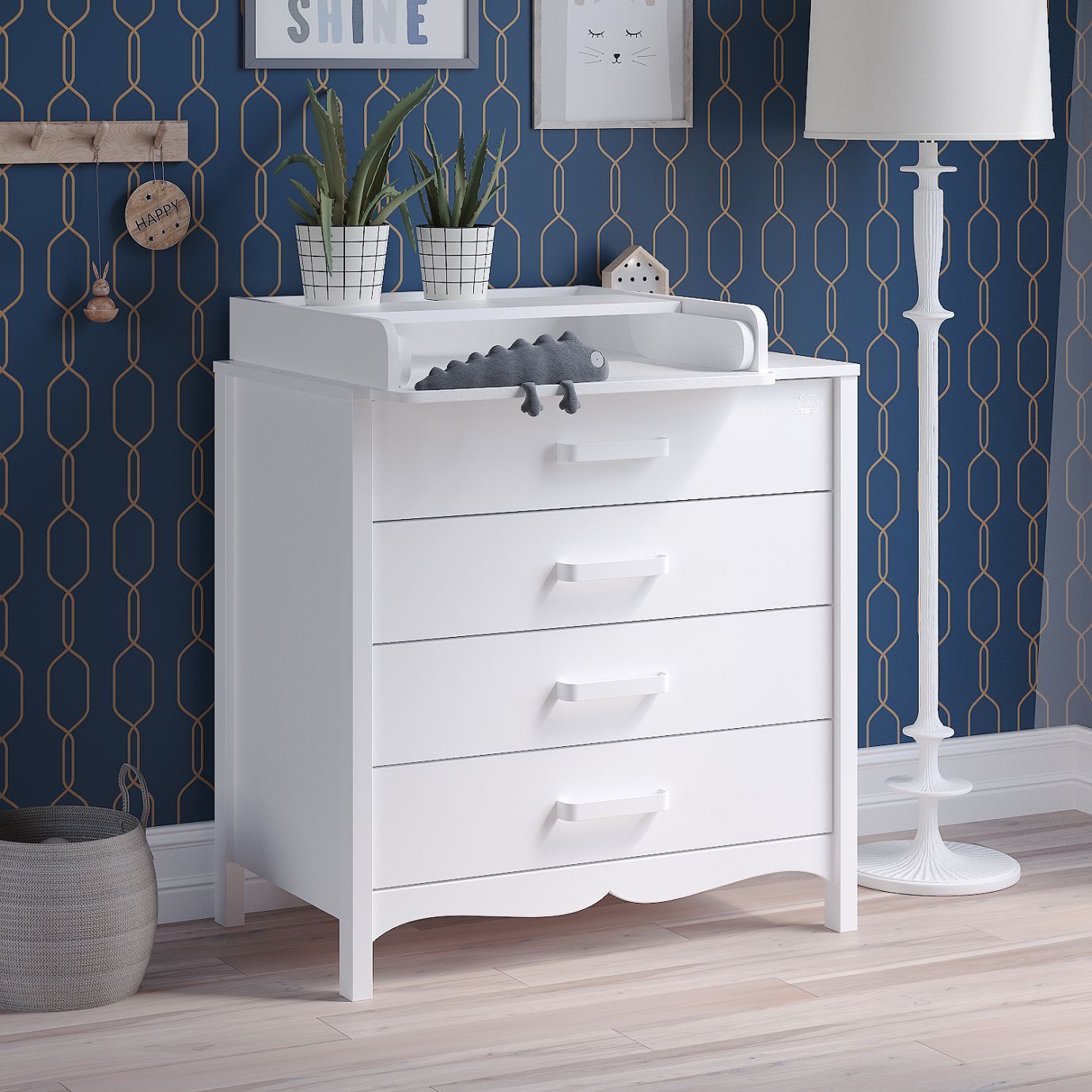 Пеленальный комод Maestro Белый/белый