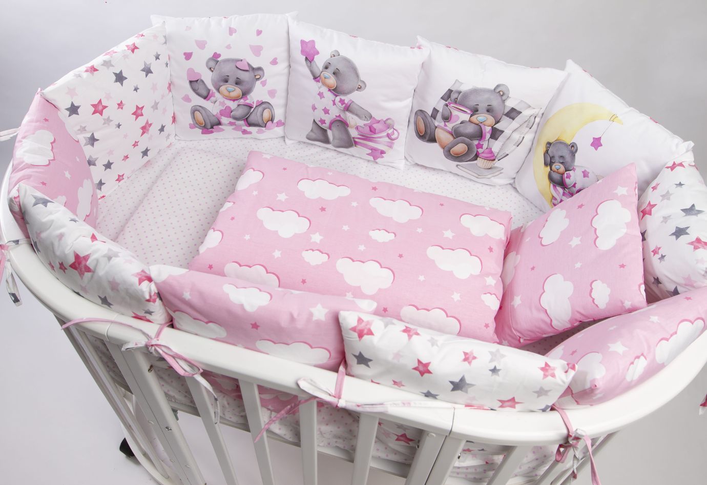 Комплект 17 предметов "малыш на луне розовый"
