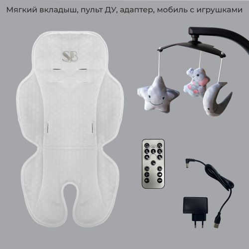 Стульчик для кормления - Электрокачели Amuleto Steel Grey