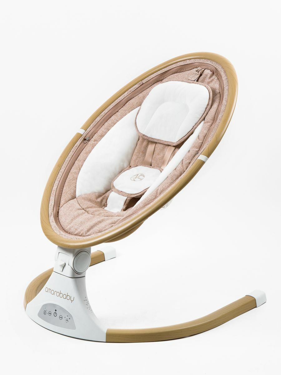 Электронные качели детские AMAROBABY ERGO SWING, бежевый